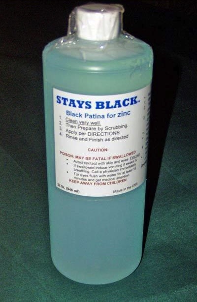 Black Patina For Zinc - 8 Oz